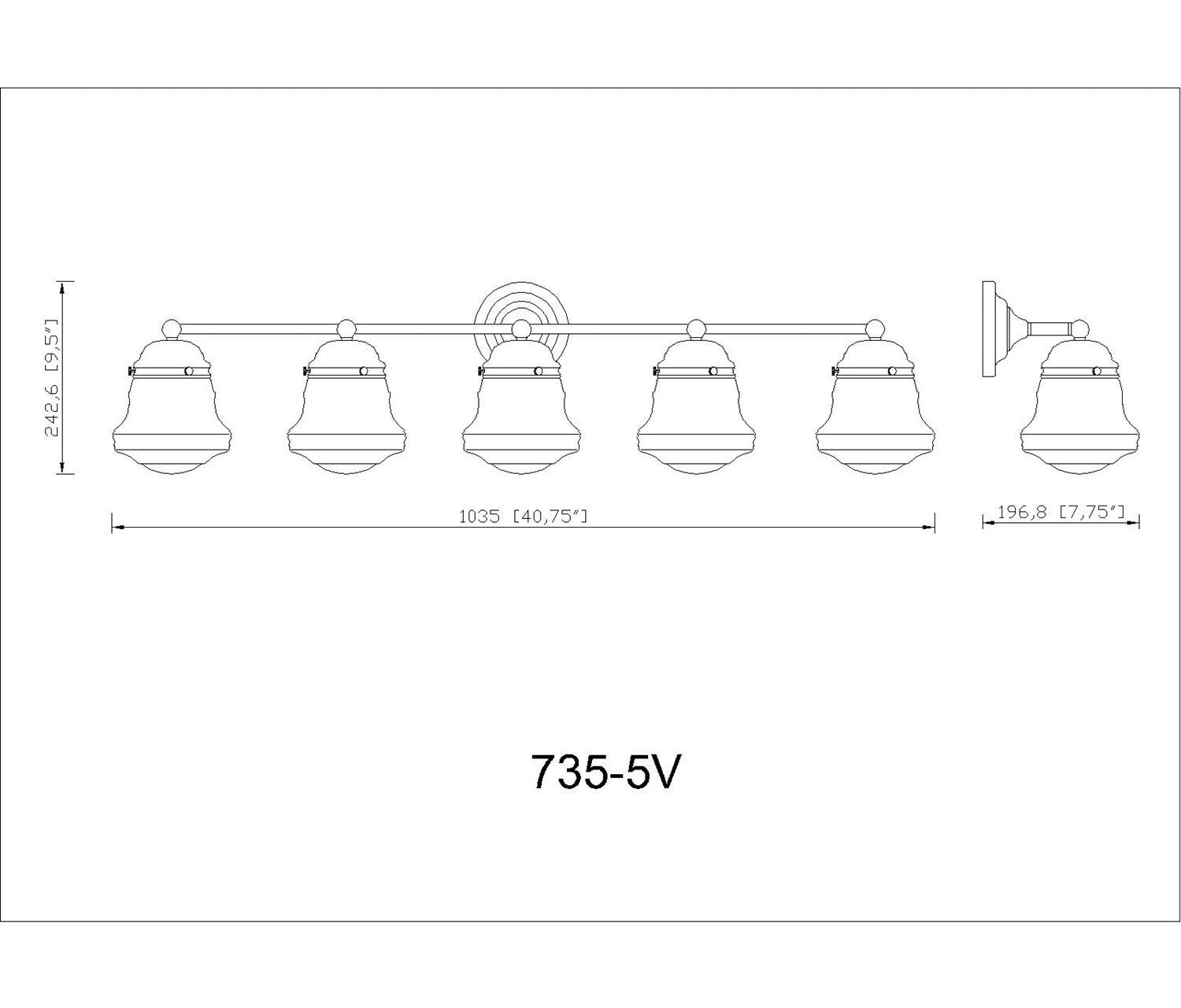 5 Light Vanity