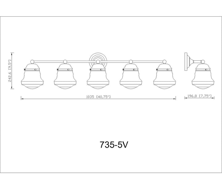 5 Light Vanity