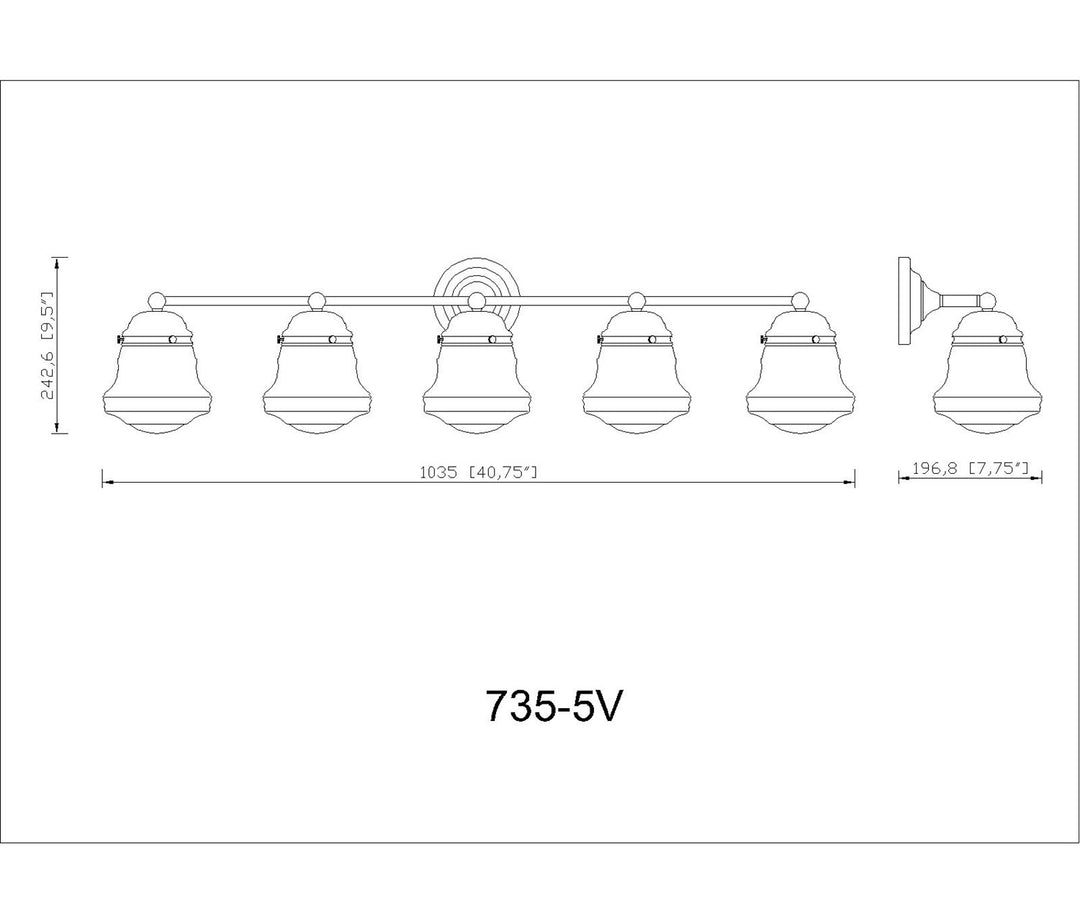 5 Light Vanity