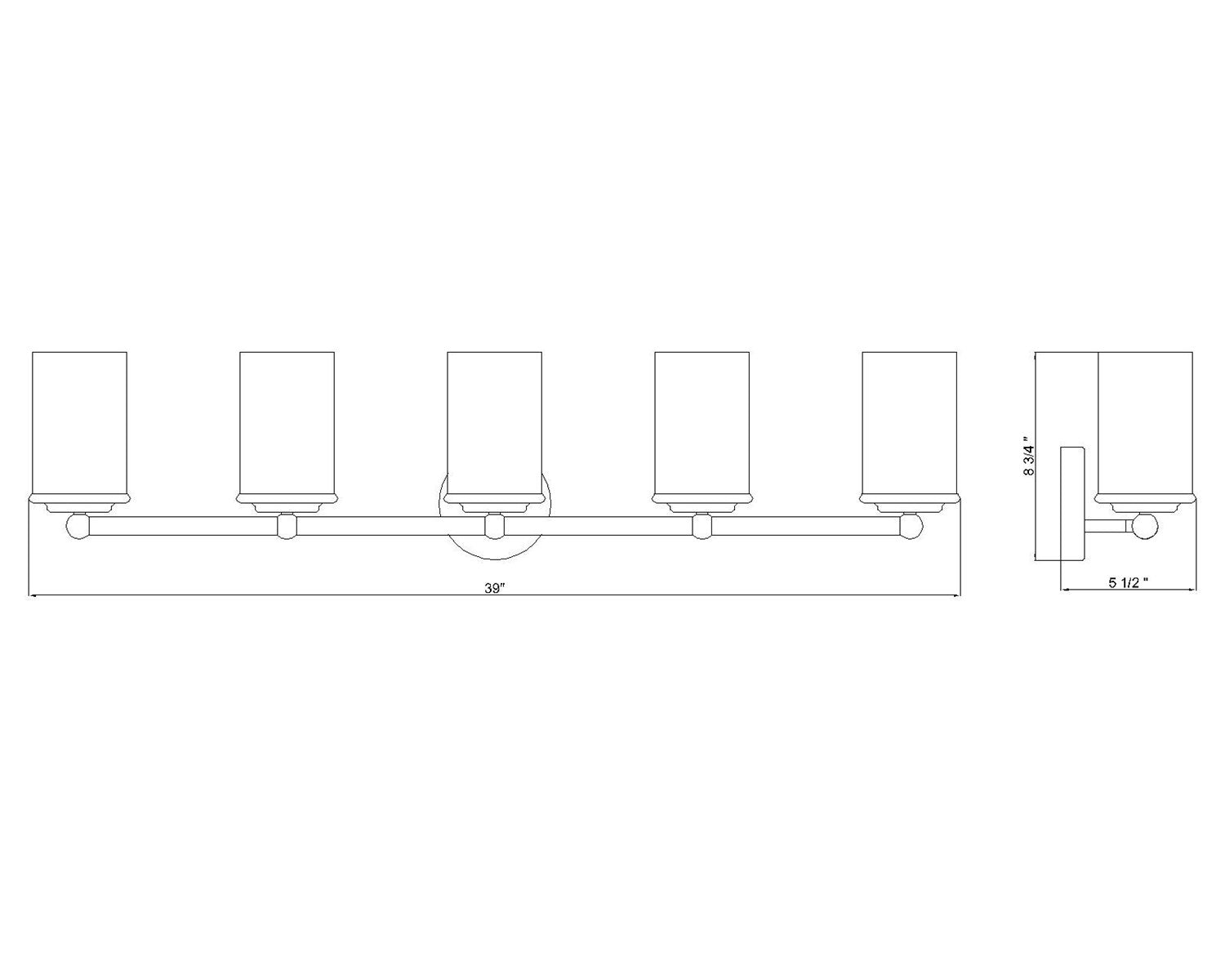 5 Light Vanity