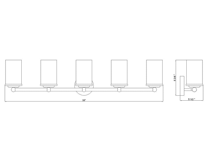 5 Light Vanity