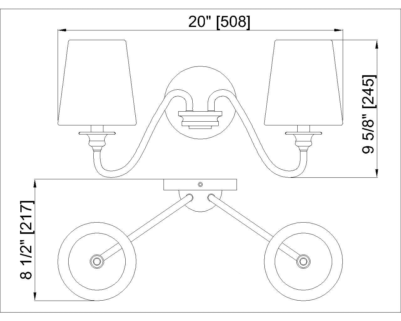 2 Light Wall Sconce