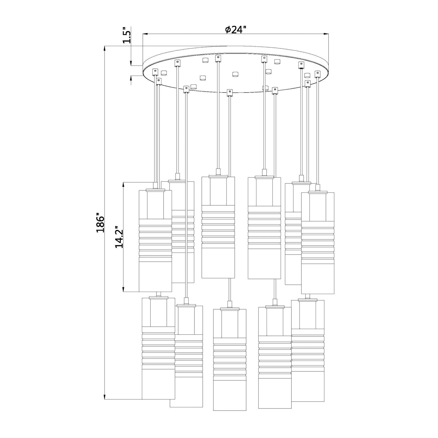 11 Light Chandelier