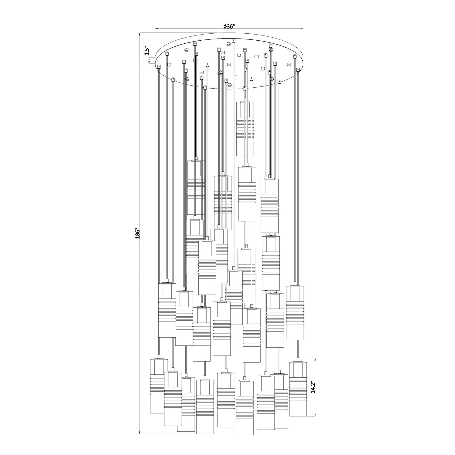 27 Light Chandelier