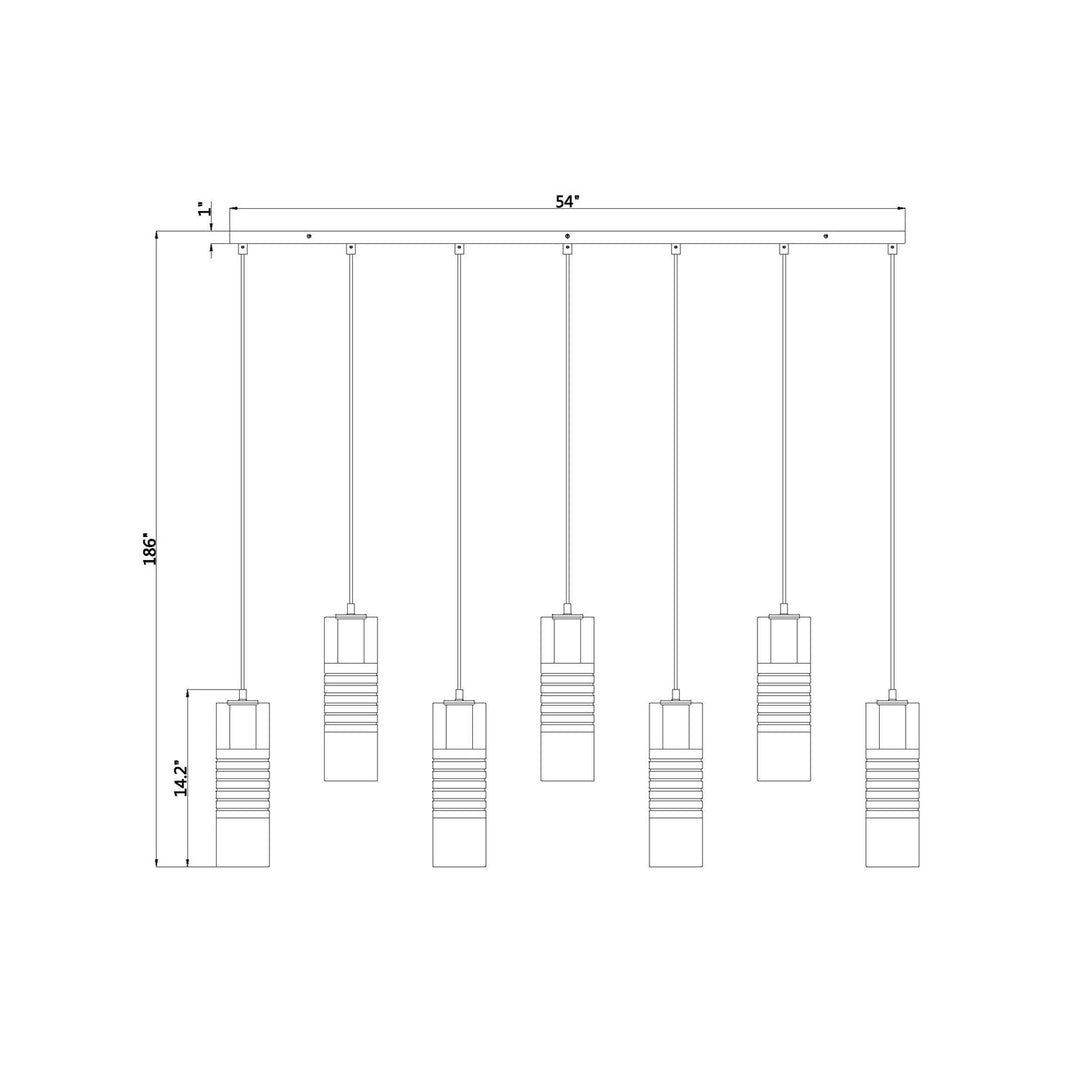 7 Light Linear Chandelier