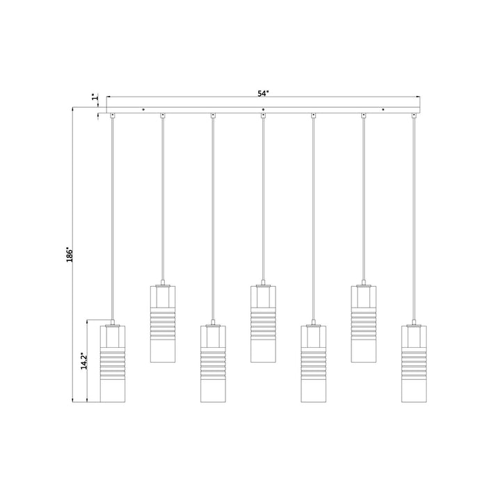 7 Light Linear Chandelier