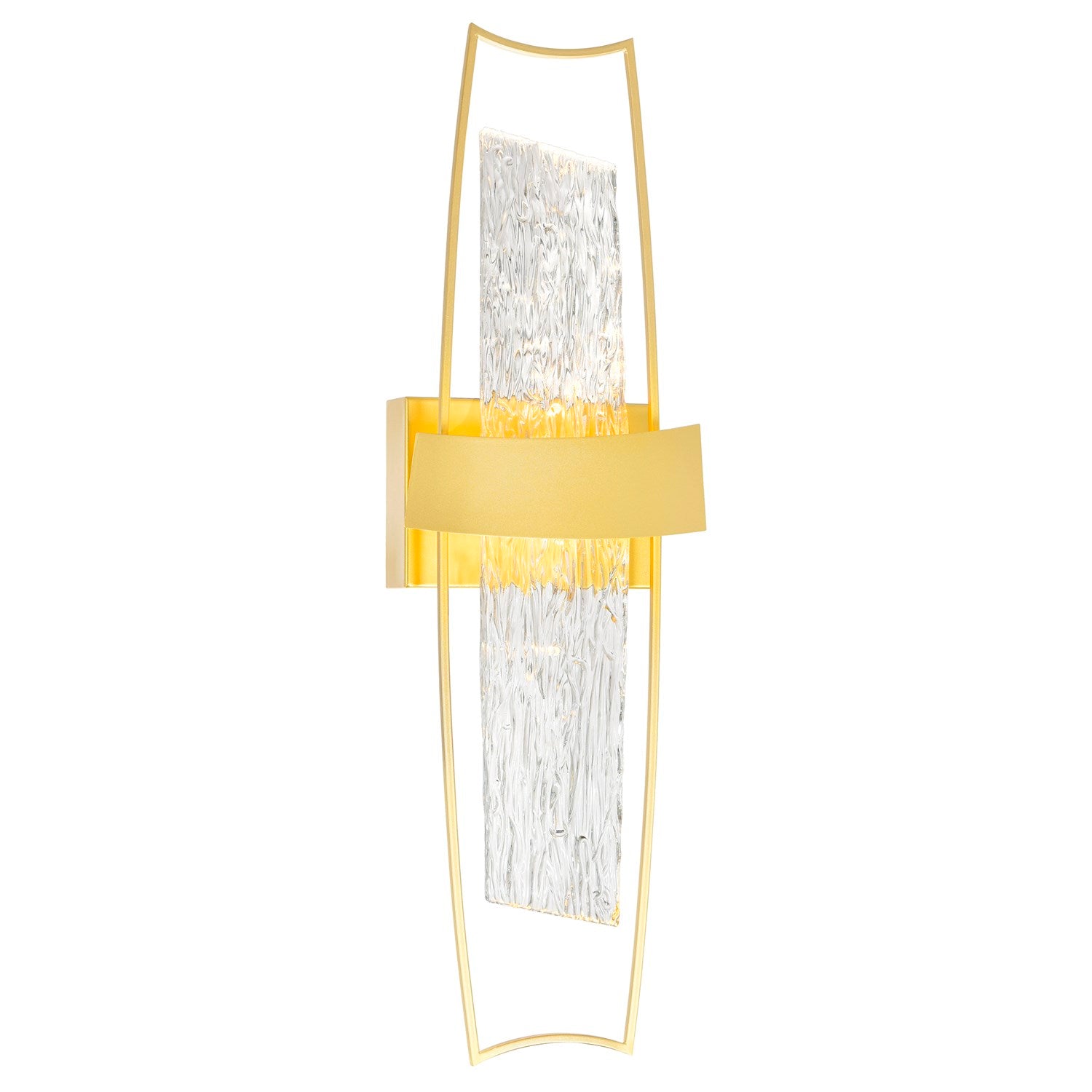 Integrated Led Satin Gold Wall Light by CWI Lighting