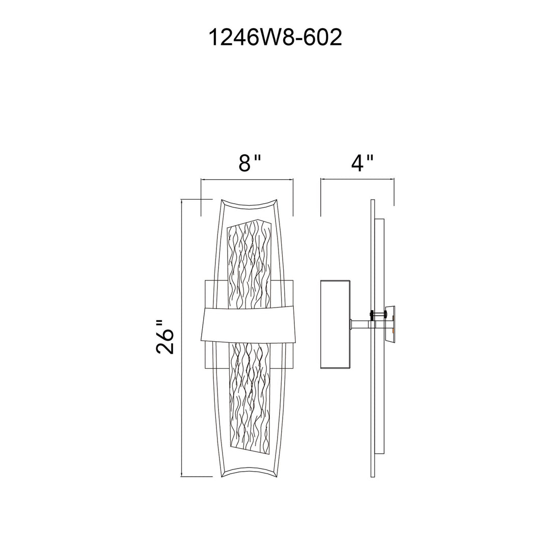 Integrated Led Satin Gold Wall Light