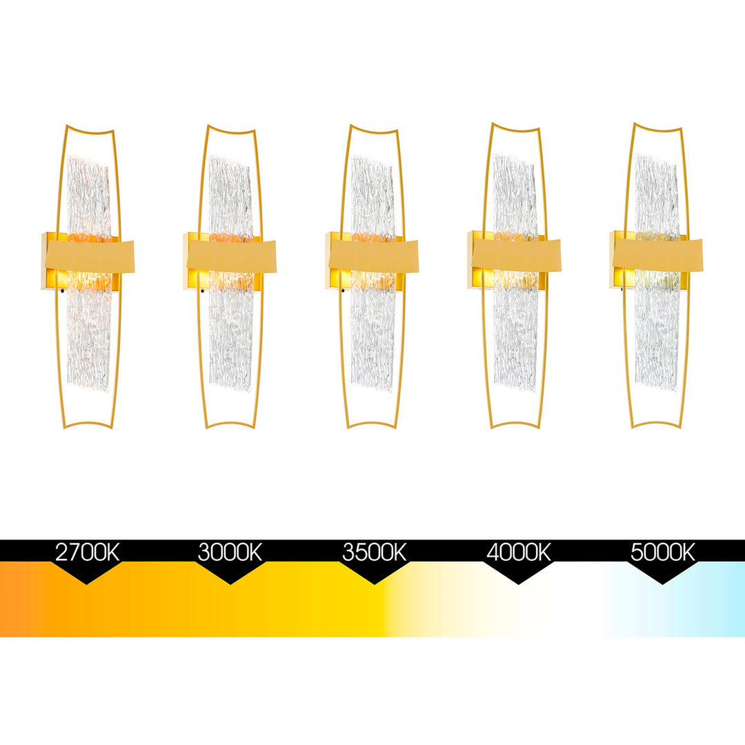 Integrated Led Satin Gold Wall Light