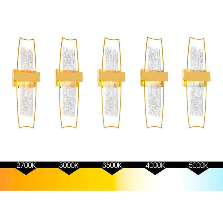 Integrated Led Satin Gold Wall Light