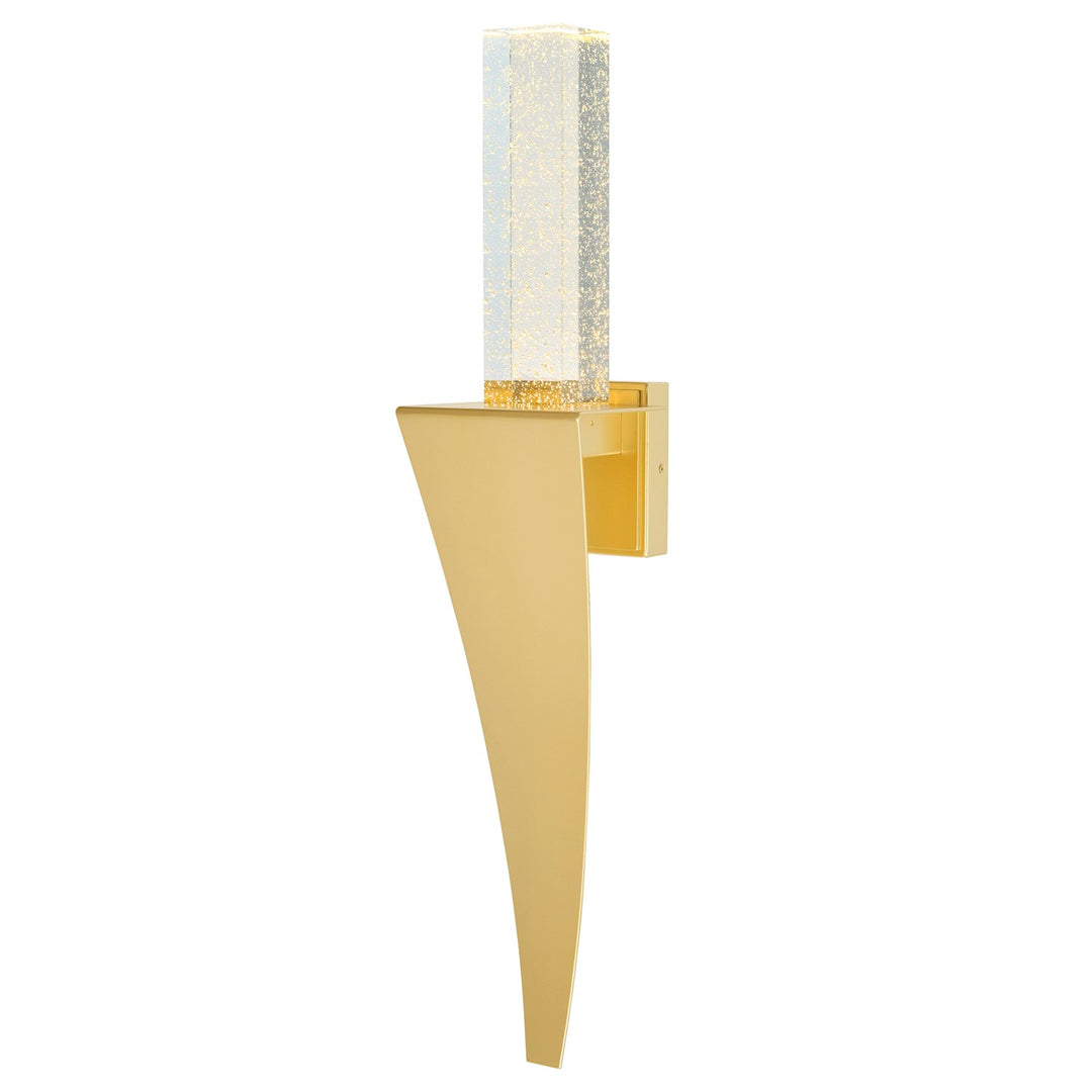 Integrated Led Satin Gold Wall Light by CWI Lighting