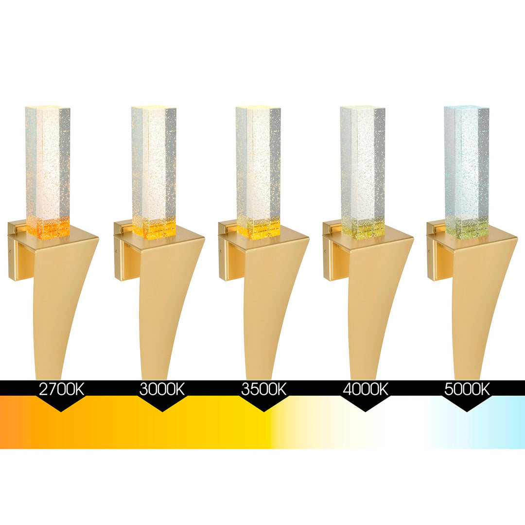 Integrated Led Satin Gold Wall Light