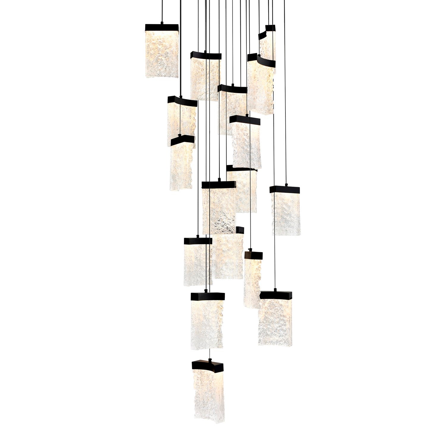 Integrated Led Black Chandelier
