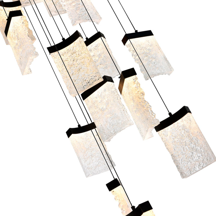 Integrated Led Black Chandelier