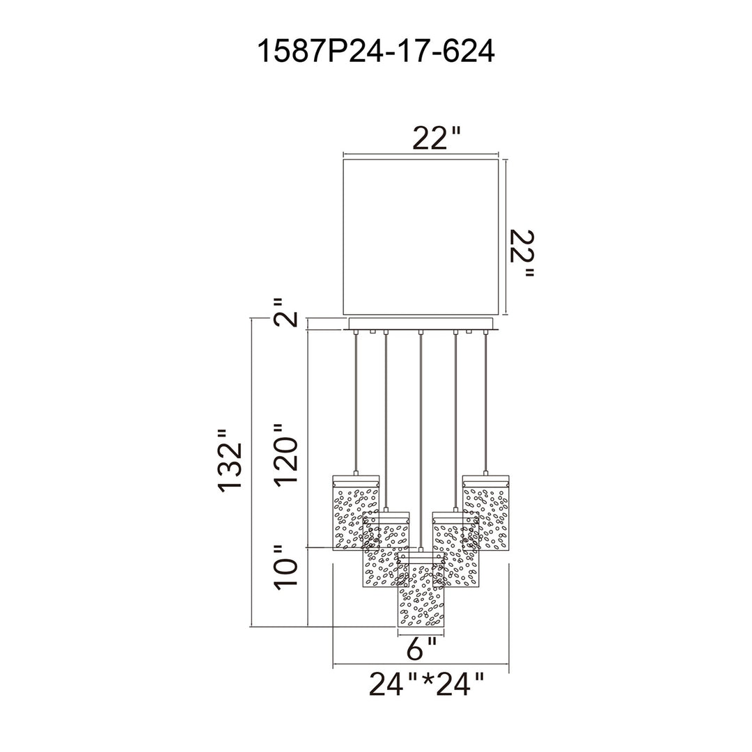 Integrated Led Brass Chandelier