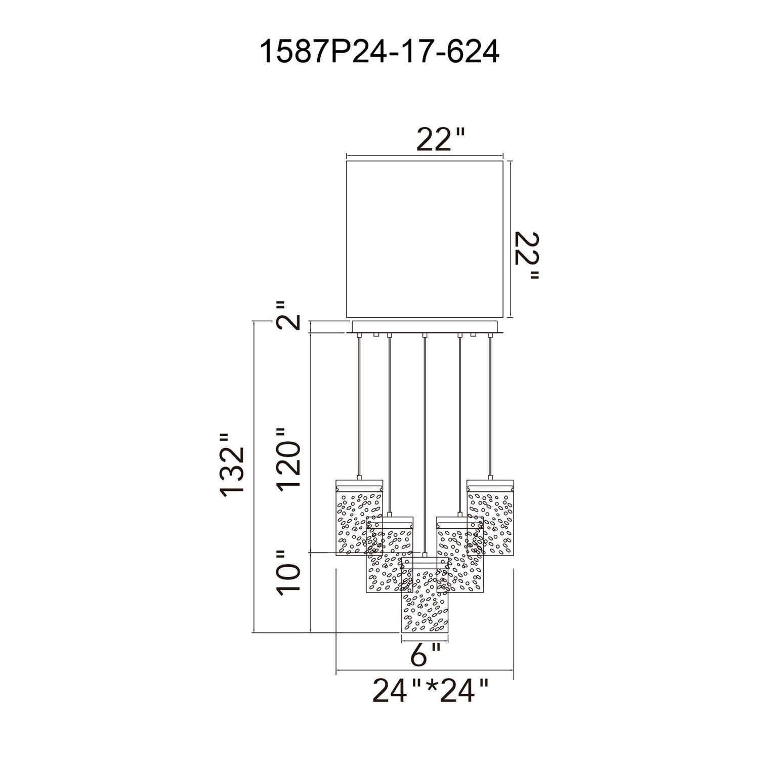 Integrated Led Brass Chandelier