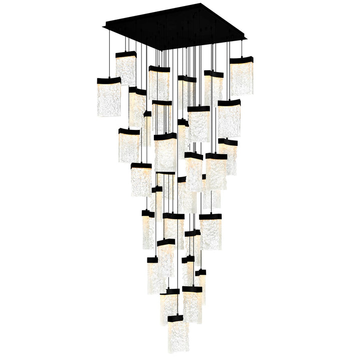 Integrated Led Black Chandelier by CWI Lighting