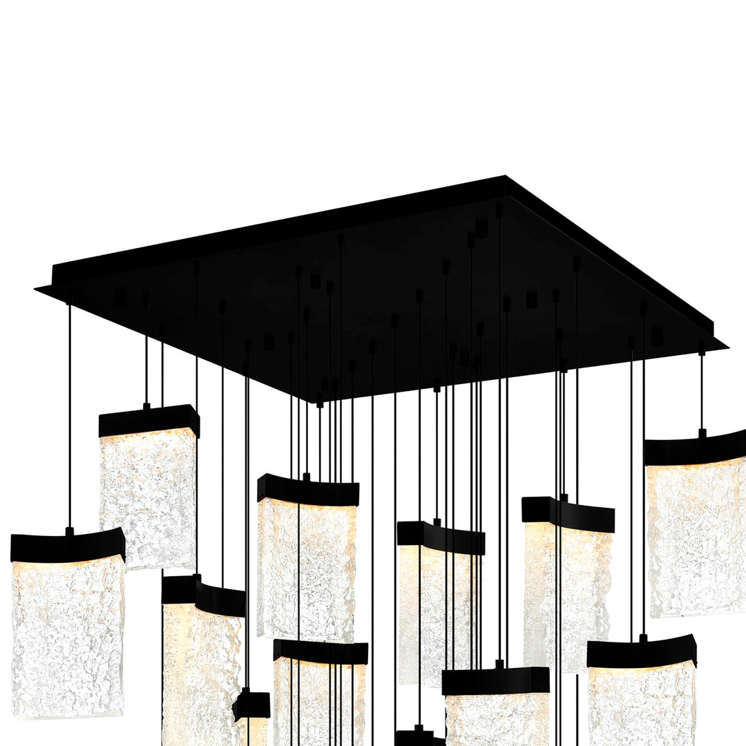Integrated Led Black Chandelier