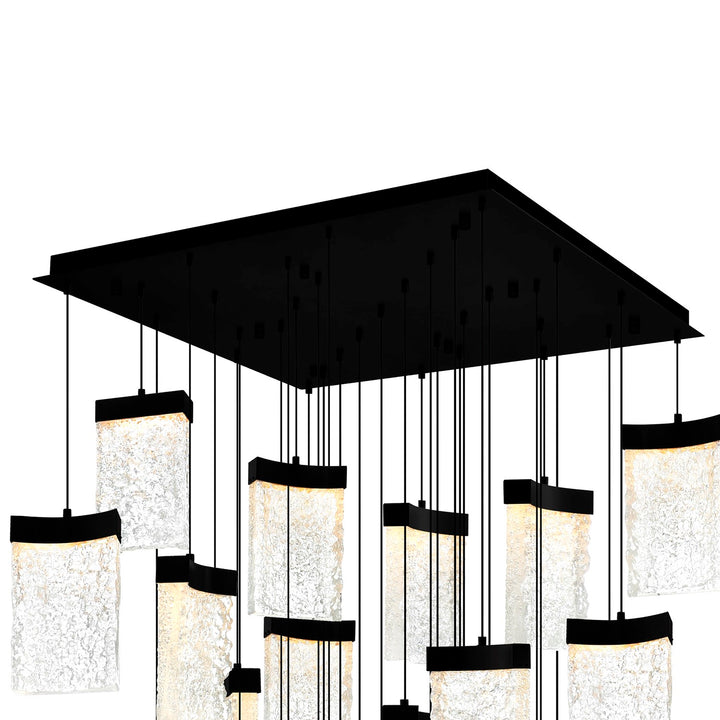 Integrated Led Black Chandelier