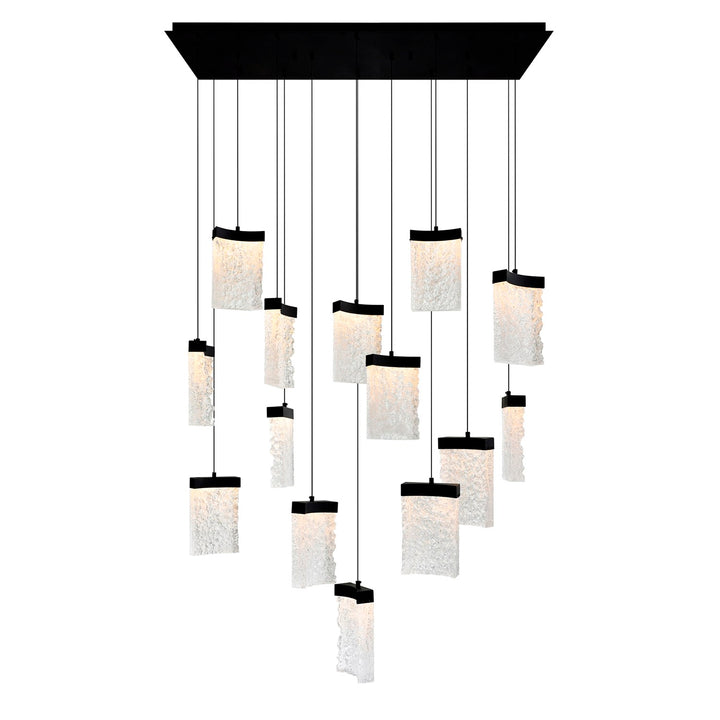 Integrated Led Black Chandelier by CWI Lighting