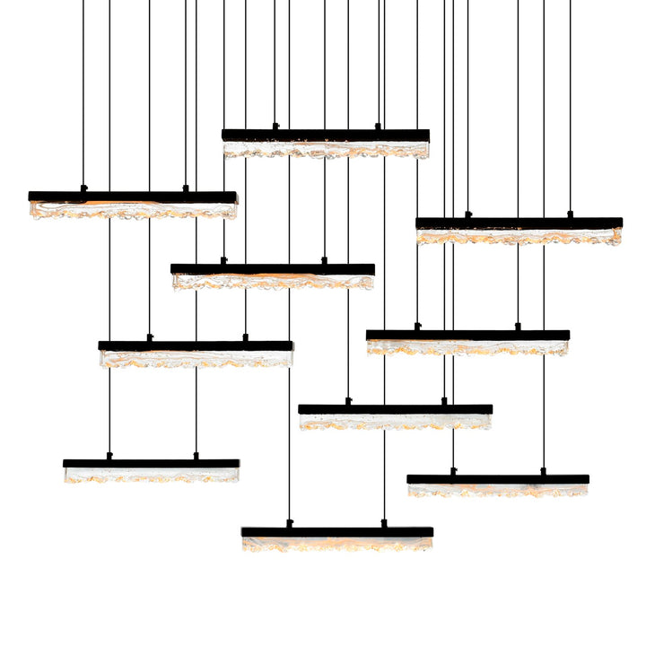 Integrated Led Black Chandelier