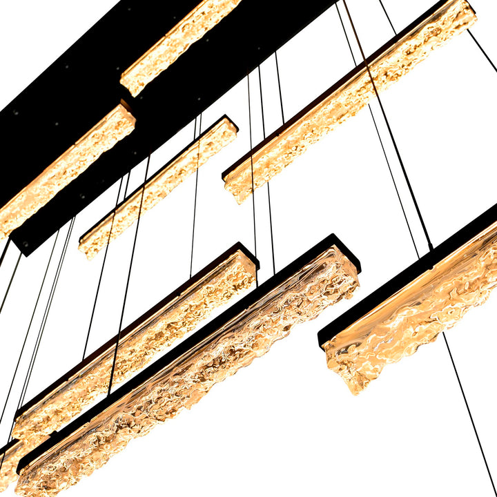Integrated Led Black Chandelier
