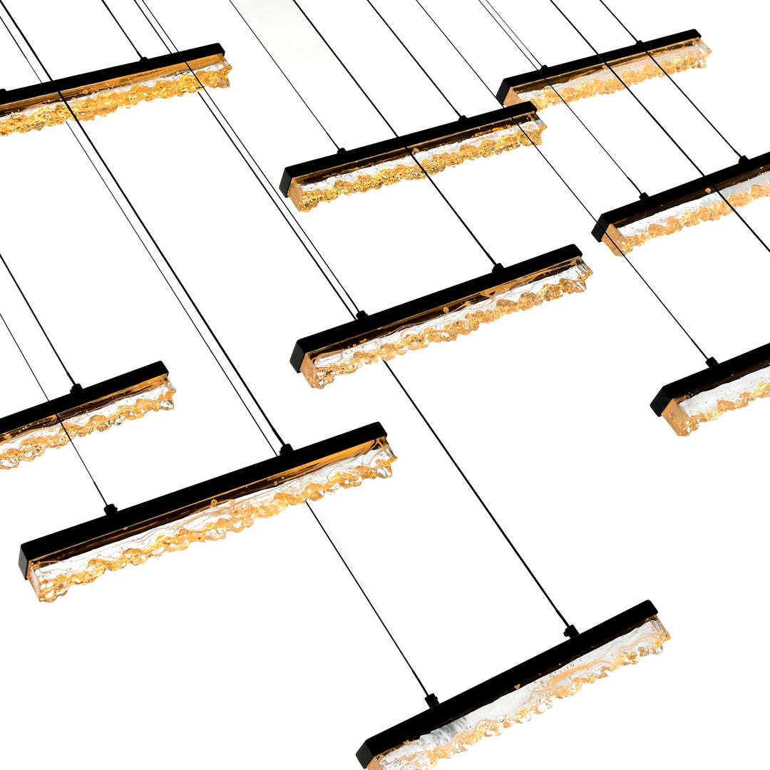 Integrated Led Black Chandelier