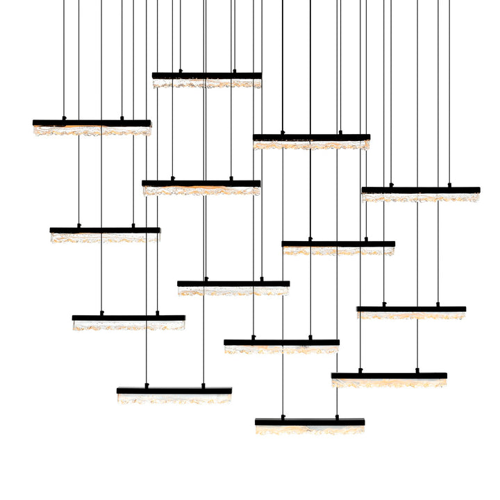 Integrated Led Black Chandelier