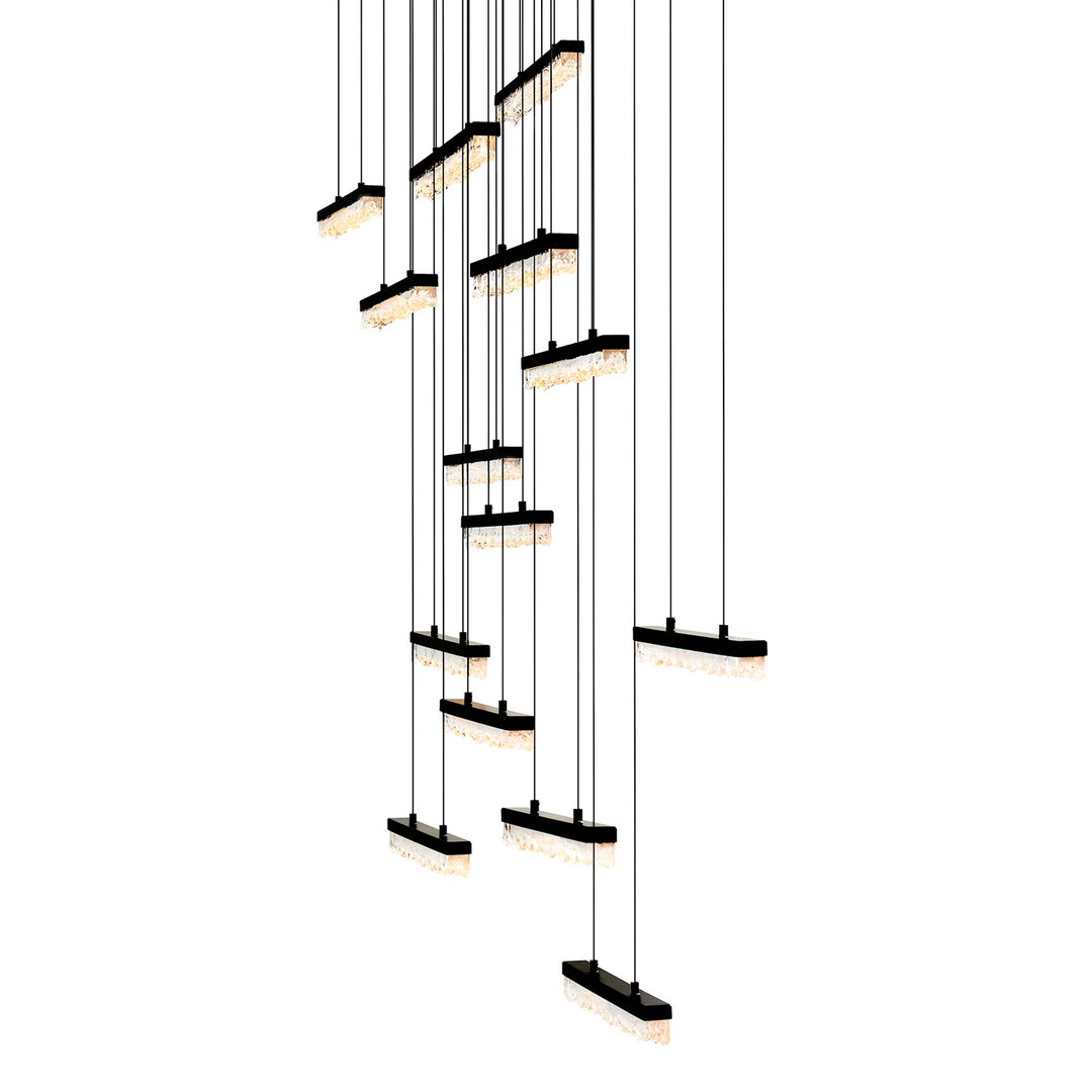 Integrated Led Black Chandelier