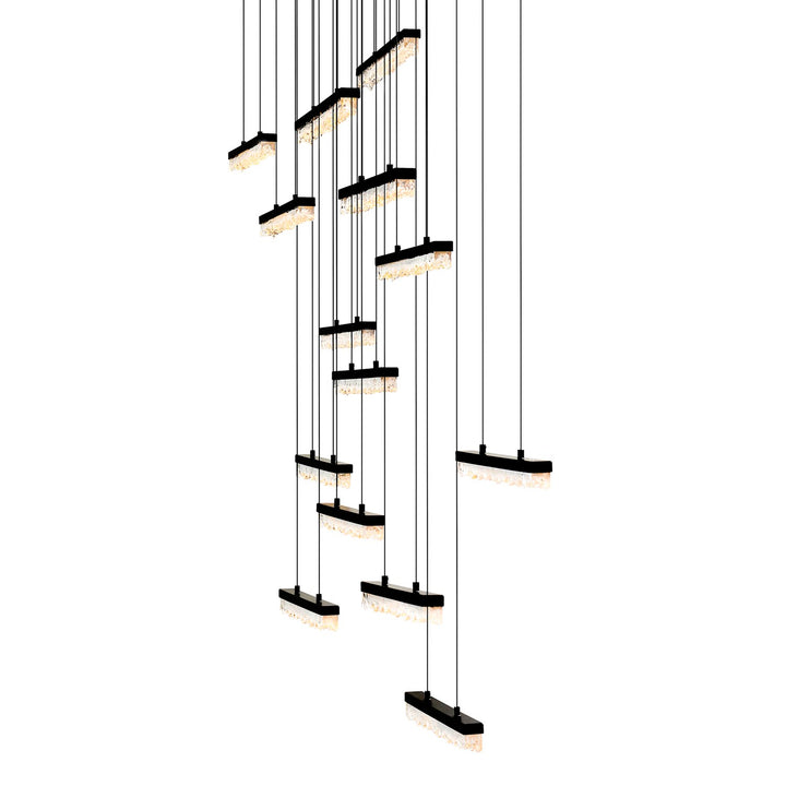 Integrated Led Black Chandelier