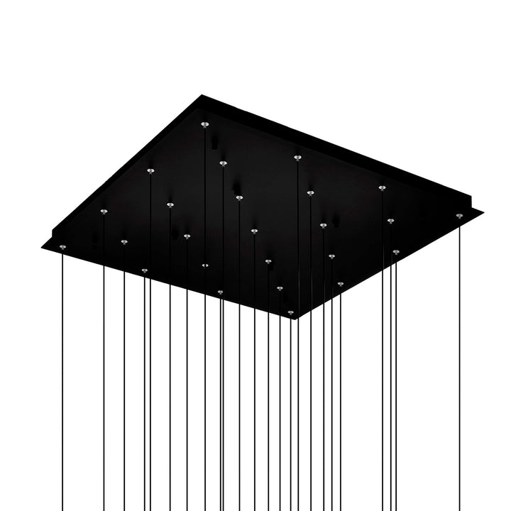 Integrated Led Black Chandelier
