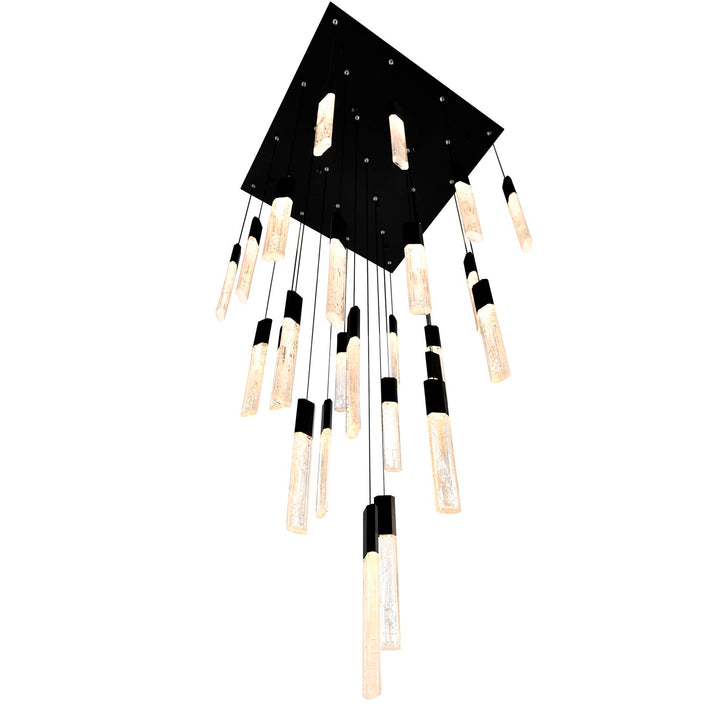 Integrated Led Black Chandelier