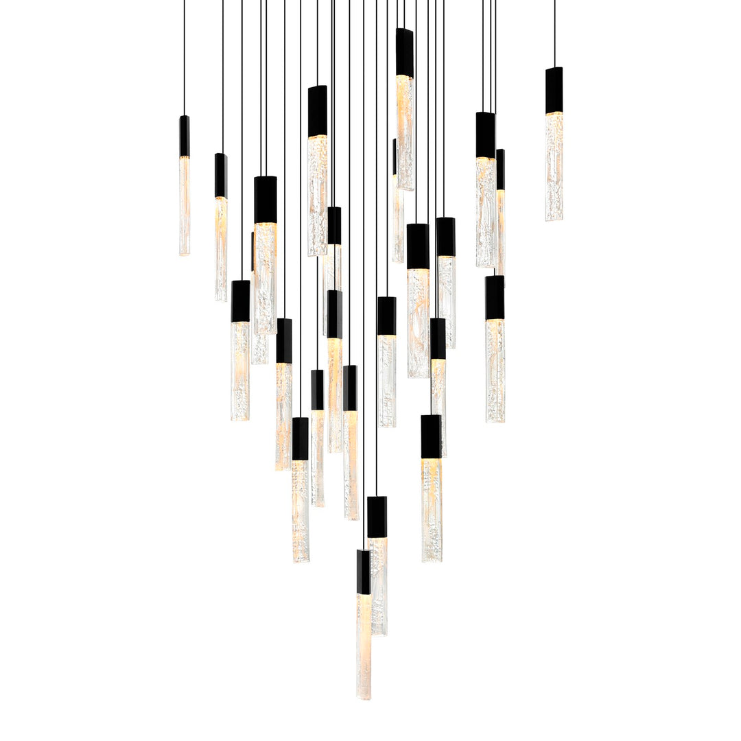 Integrated Led Black Chandelier