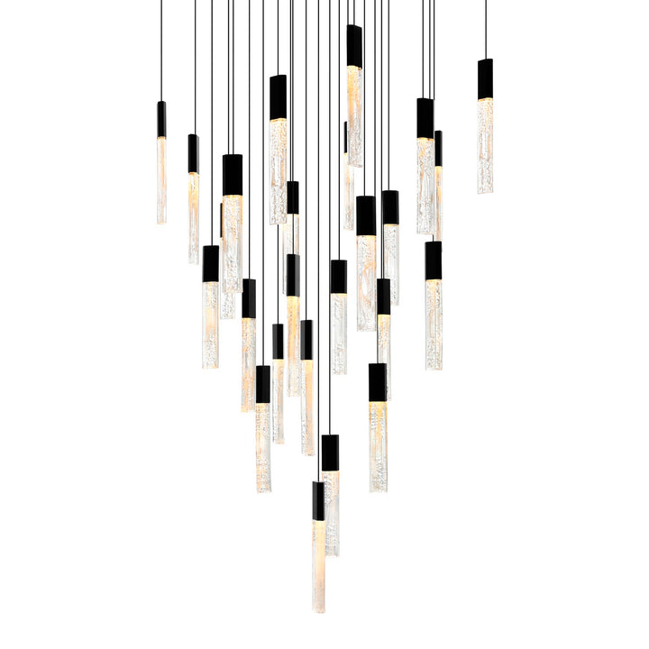 Integrated Led Black Chandelier