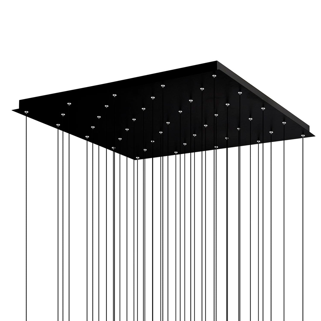 Integrated Led Black Chandelier