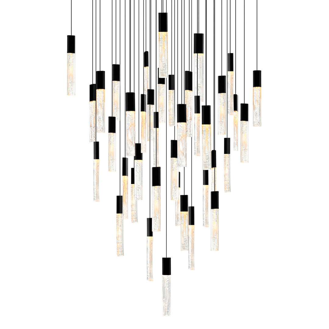 Integrated Led Black Chandelier