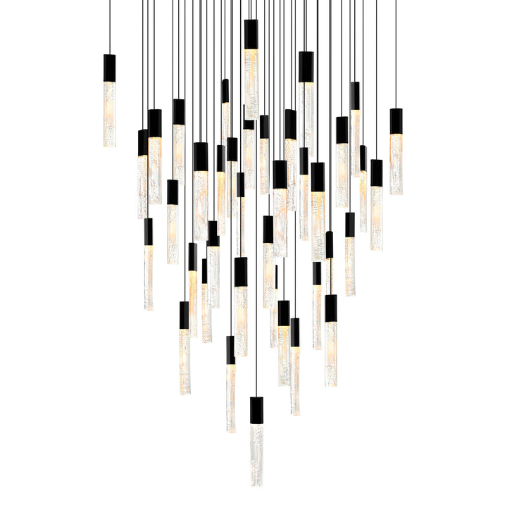 Integrated Led Black Chandelier