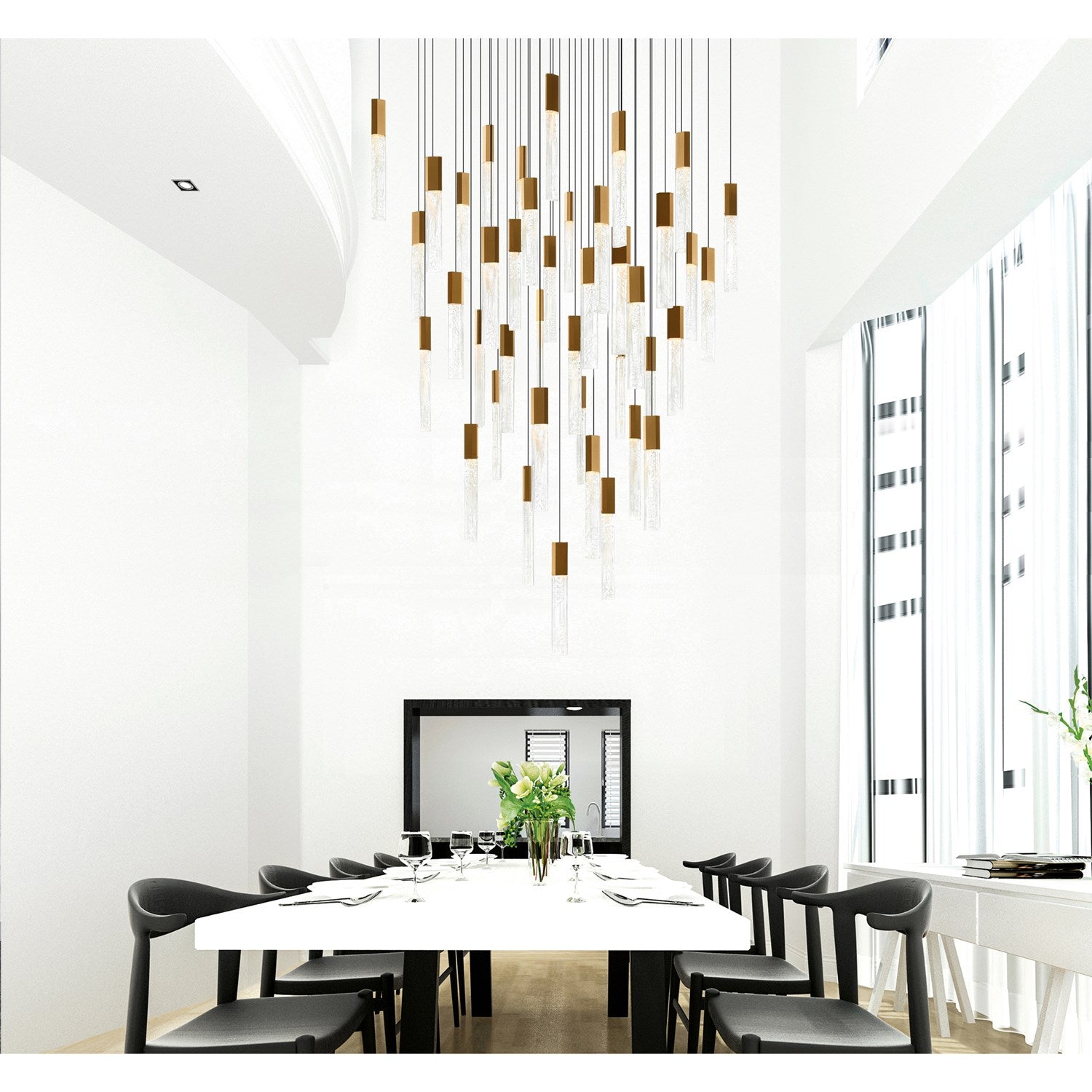 Integrated Led Brass Chandelier