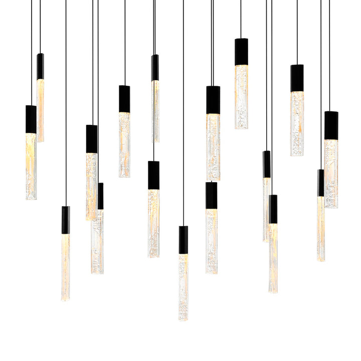 Integrated Led Black Chandelier