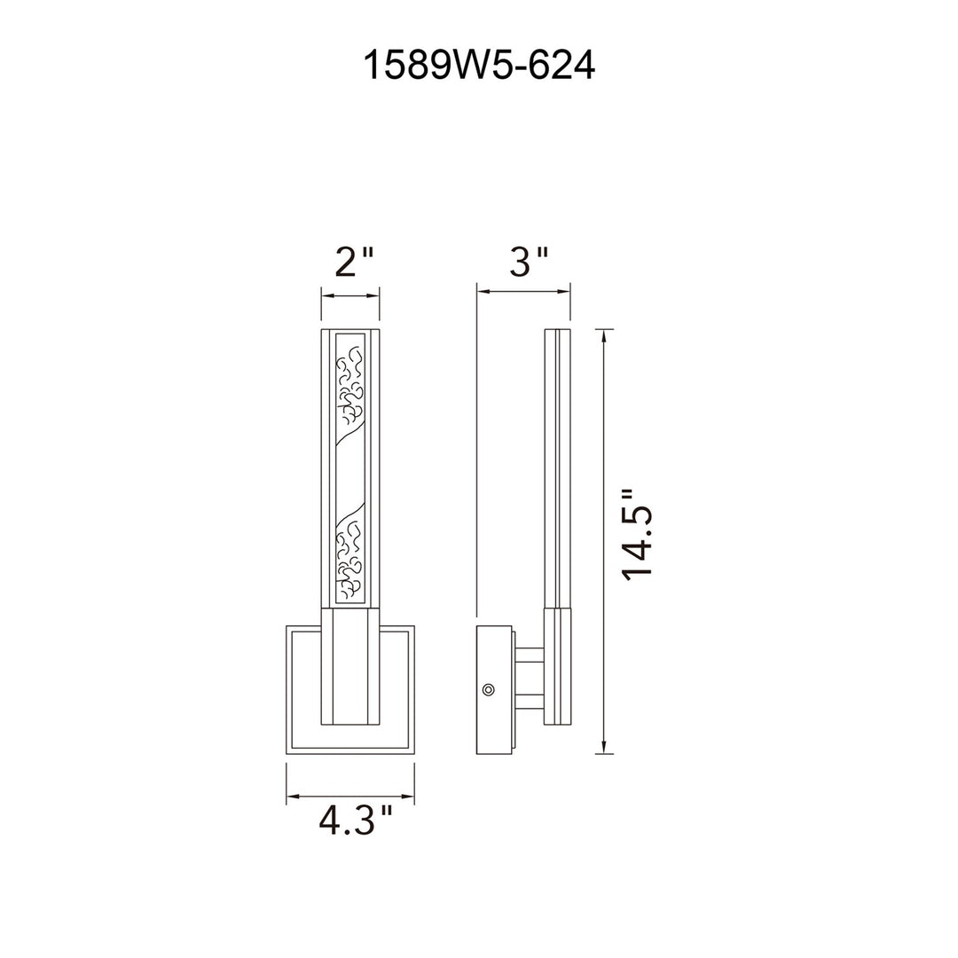 Integrated Led Brass Wall Light