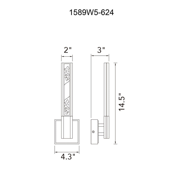 Integrated Led Brass Wall Light