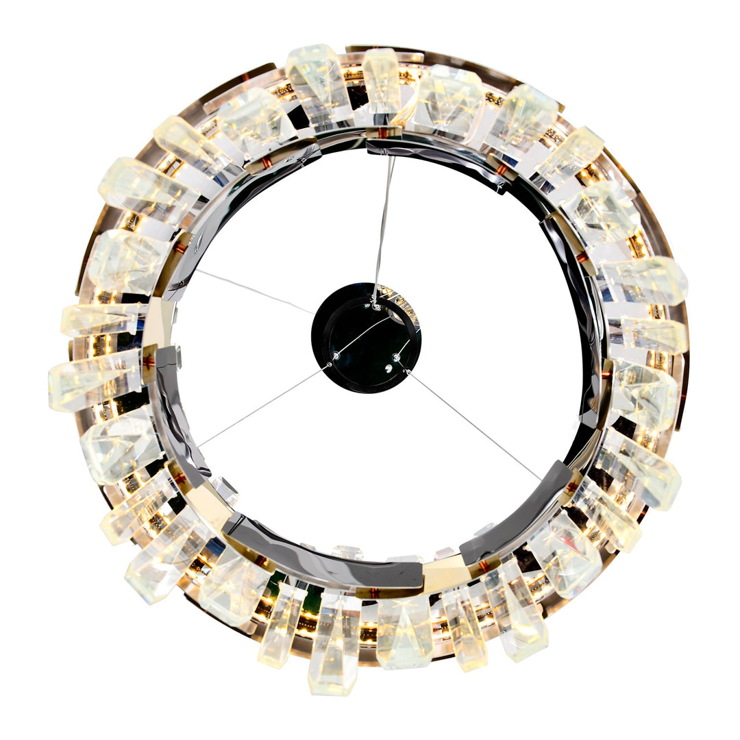Led Integrated Pearl Black Chandelier