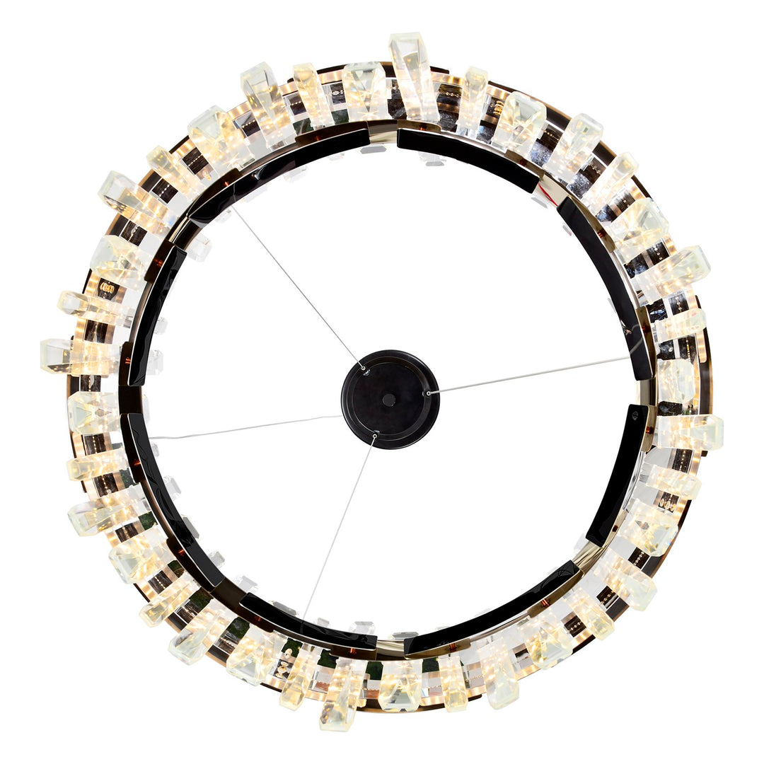 Led Integrated Pearl Black Chandelier
