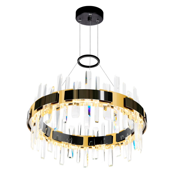 Led Integrated Pearl Black Chandelier