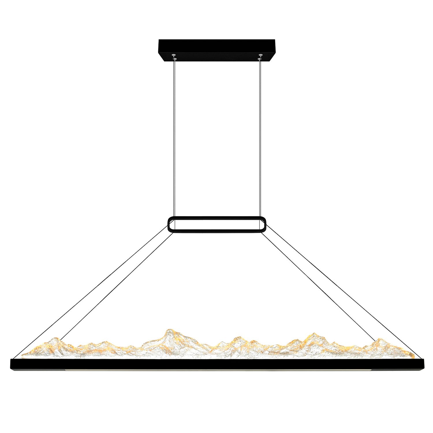 Integrated Led Black Chandelier by CWI Lighting