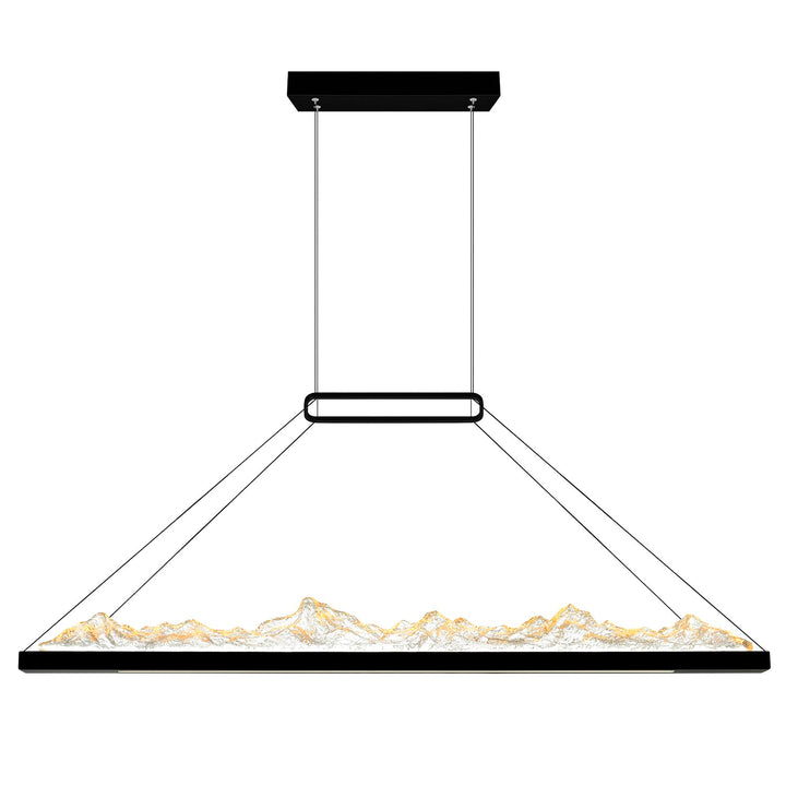 Integrated Led Black Chandelier by CWI Lighting