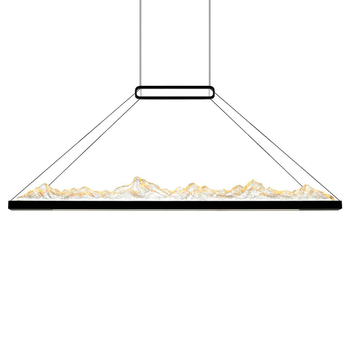 Integrated Led Black Chandelier