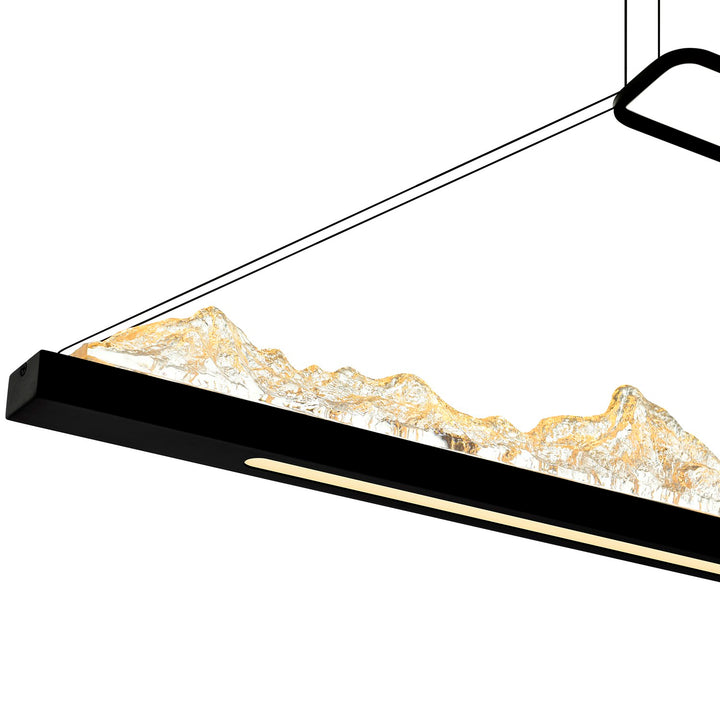 Integrated Led Black Chandelier