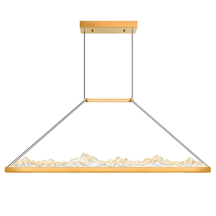 Integrated Led Brass Chandelier by CWI Lighting