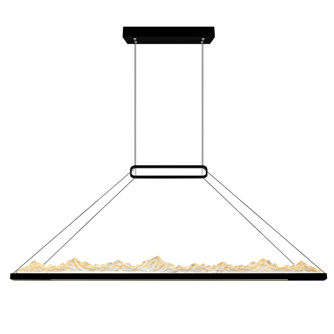 Integrated Led Black Chandelier by CWI Lighting